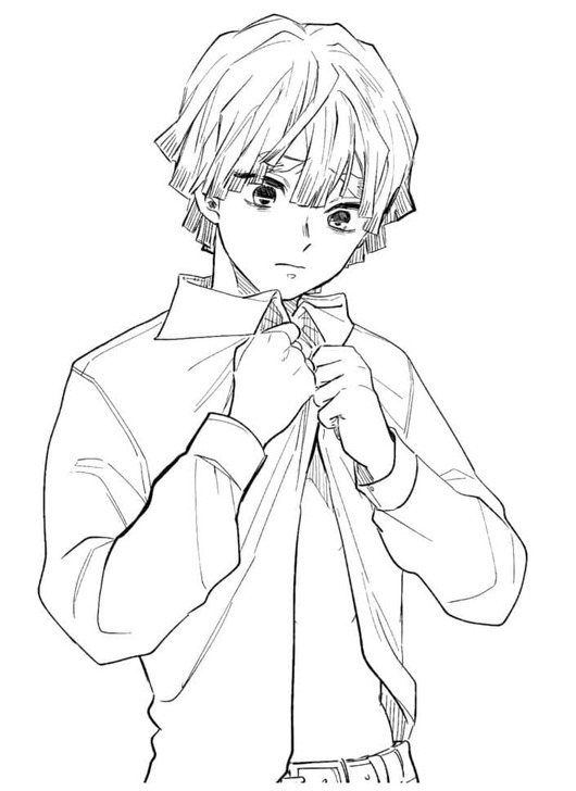 画像 あがつまぜんいつ 単純 ぬりえ