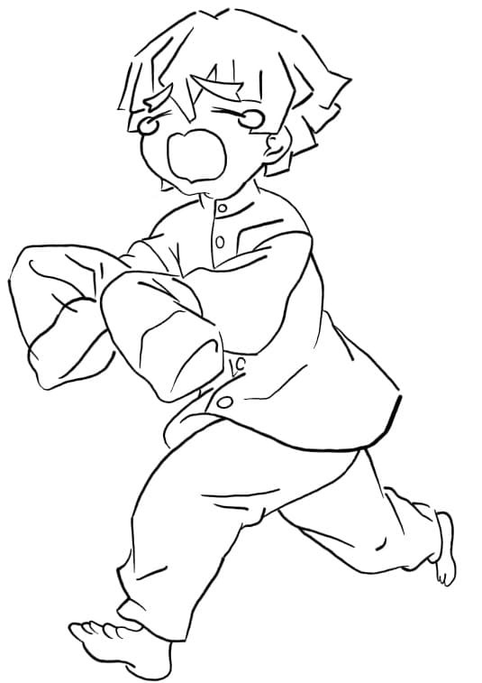 画像 我妻善逸 基本的な ぬりえ