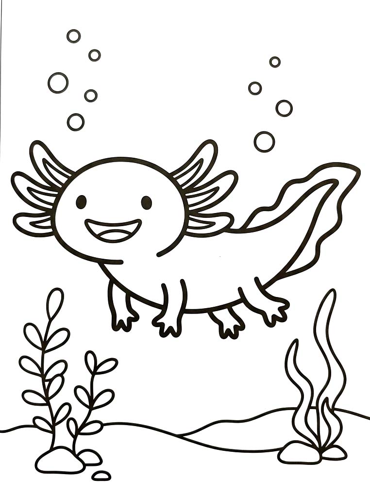 画像 アホロートル 印刷 ぬりえ