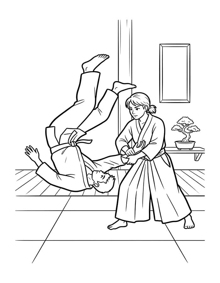 画像 合気道 基本的な ぬりえ