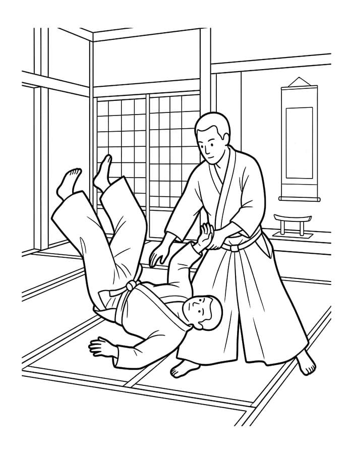 画像 合気道 無料 ぬりえ