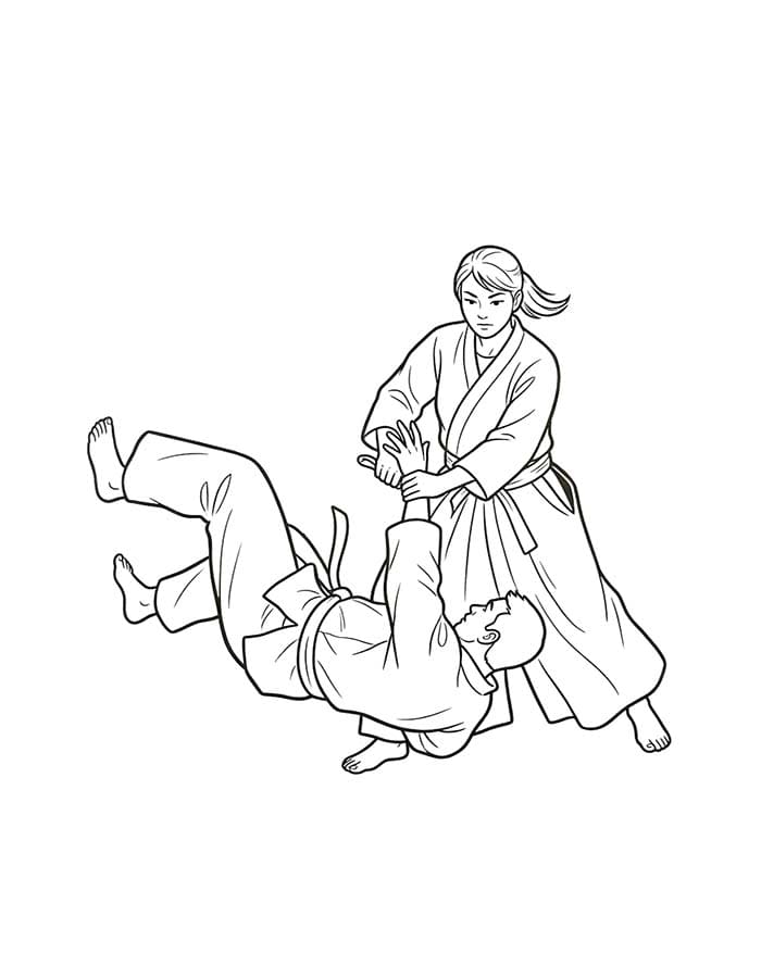 画像 合気道 ぬりえ