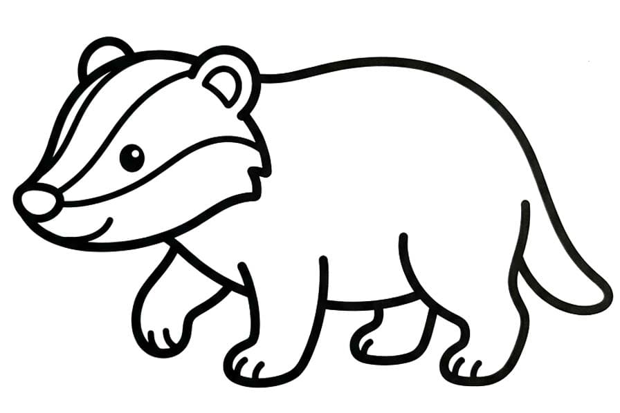 画像 アナグマ 簡単 ぬりえ