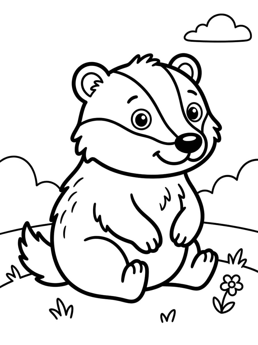 画像 アナグマ 無料 ぬりえ