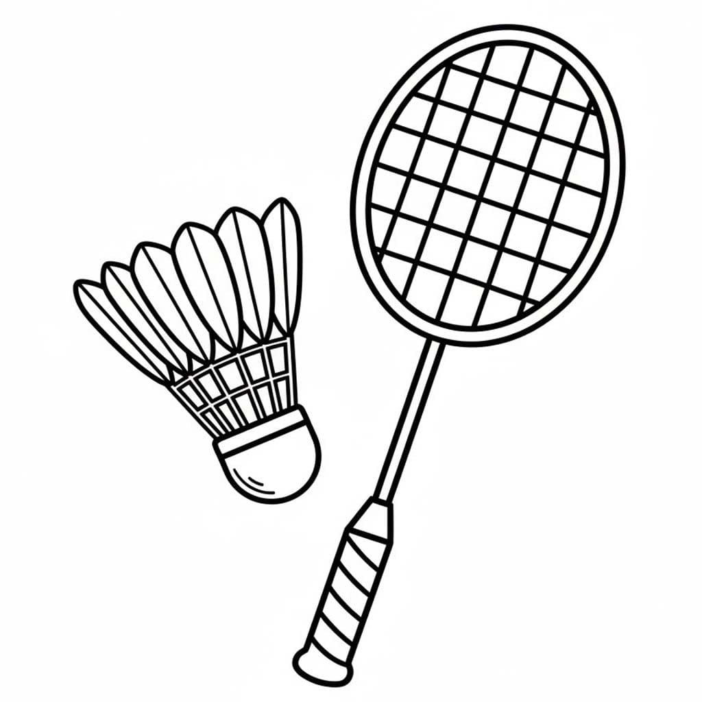 バドミントン ぬりえ ぬりえ