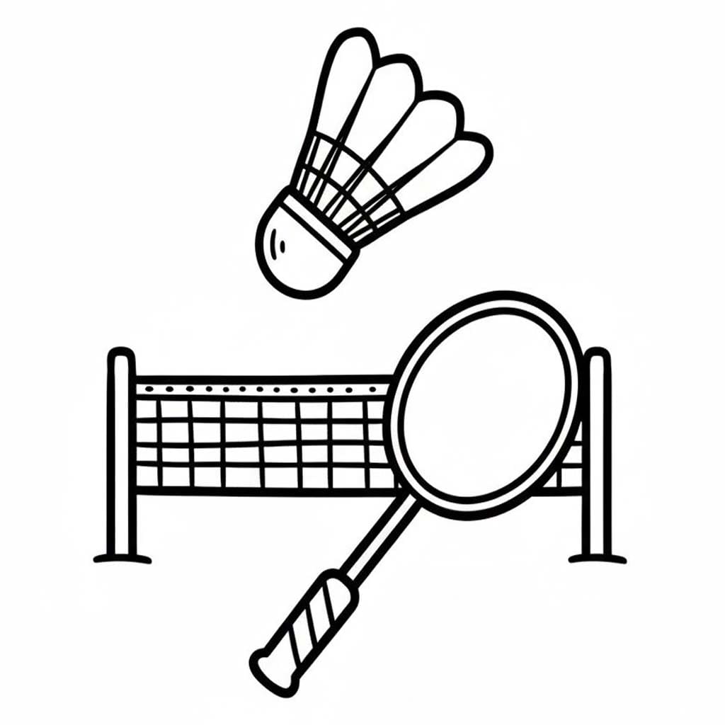 画像 バドミントン 無料で ぬりえ