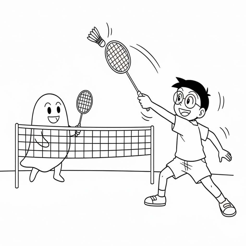 画像 バドミントン ぬりえ