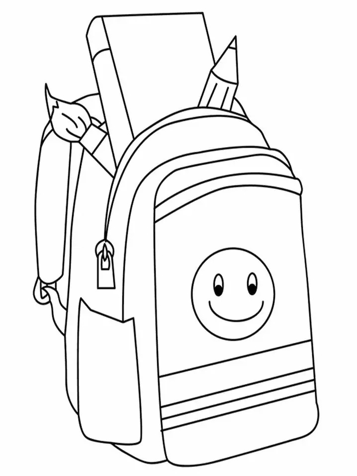画像 バックパック 基本的な ぬりえ