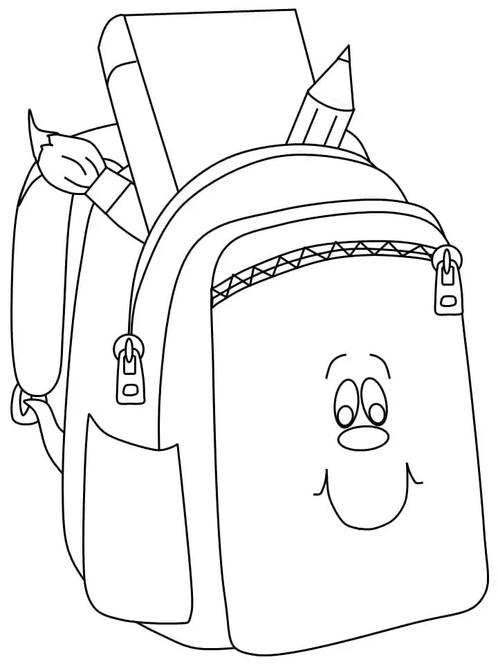 画像 バックパック 単純 ぬりえ