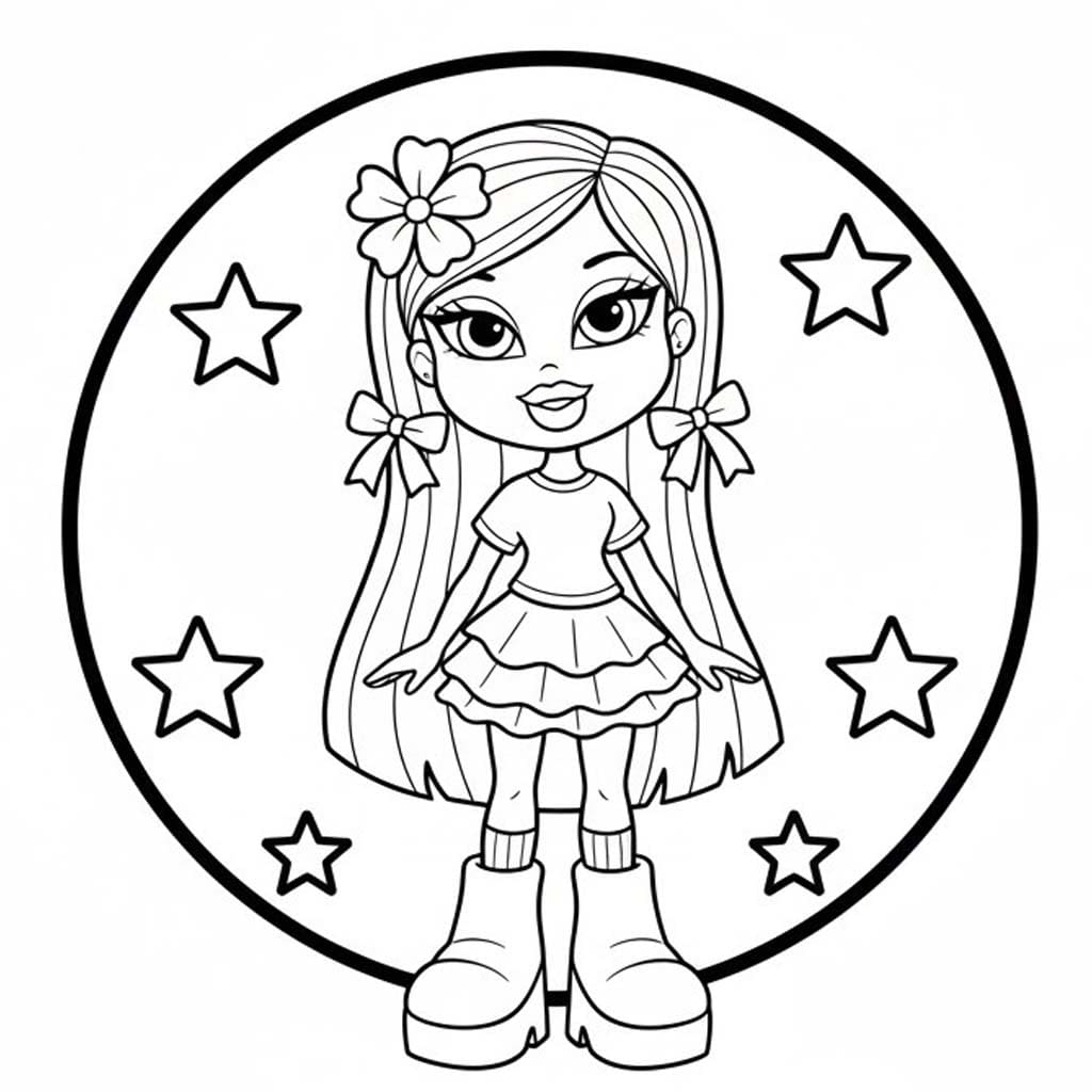 画像 ブラッツ 単純 ぬりえ