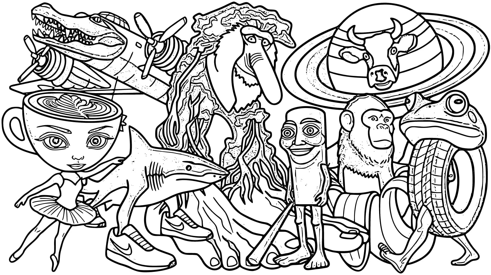 画像 ブレインロット 無料 ぬりえ