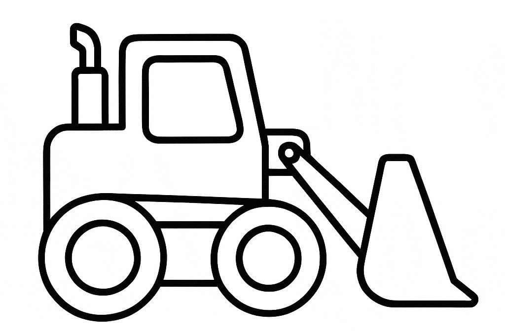 画像 ブルドーザー 印刷 ぬりえ
