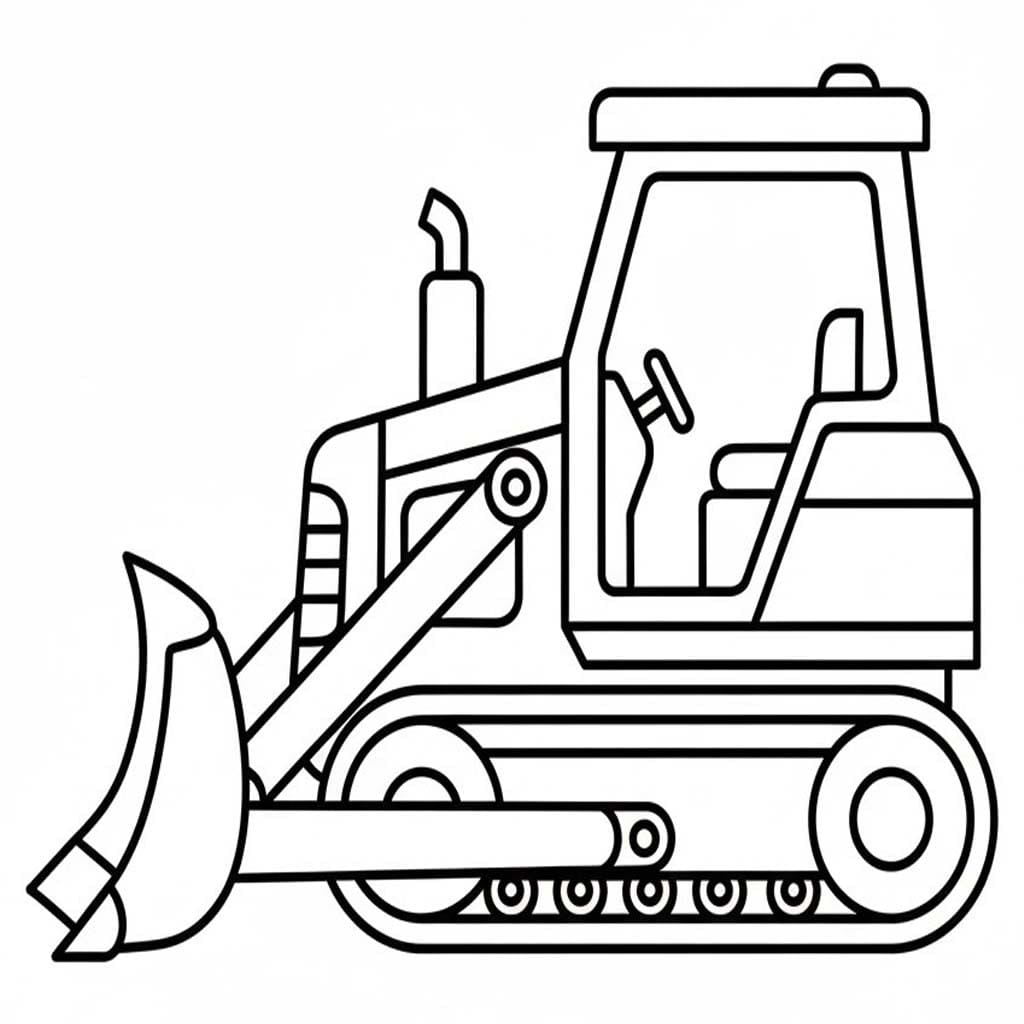 画像 ブルドーザー 基本的な ぬりえ