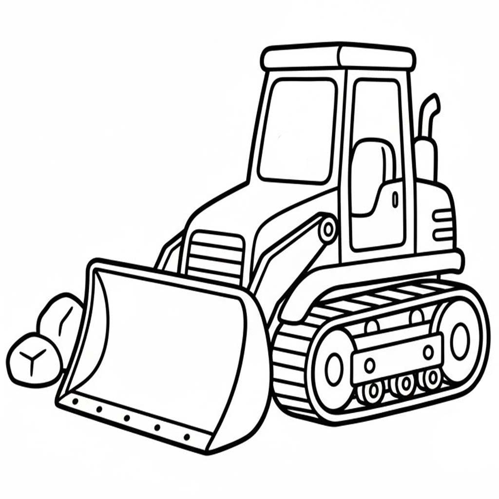 画像 ブルドーザー 無料で ぬりえ