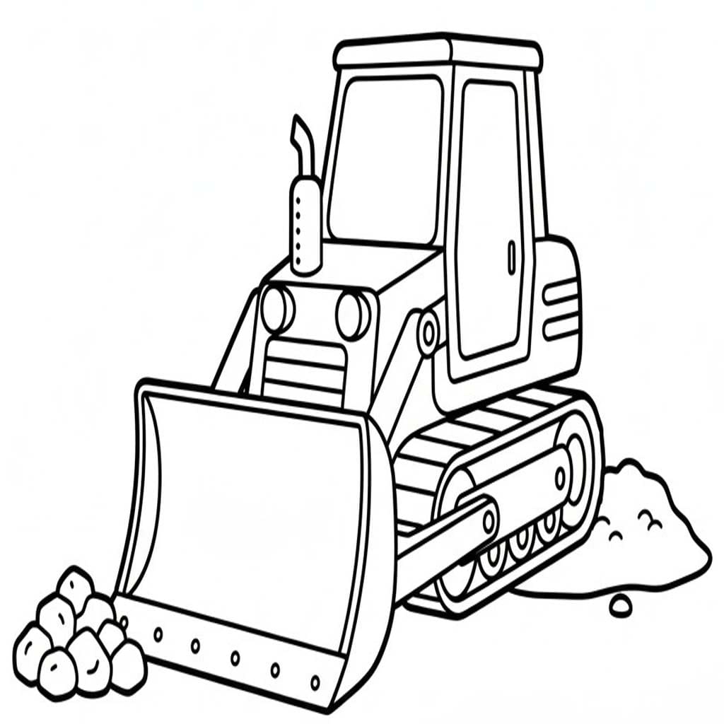 画像 ブルドーザー 無料 ぬりえ