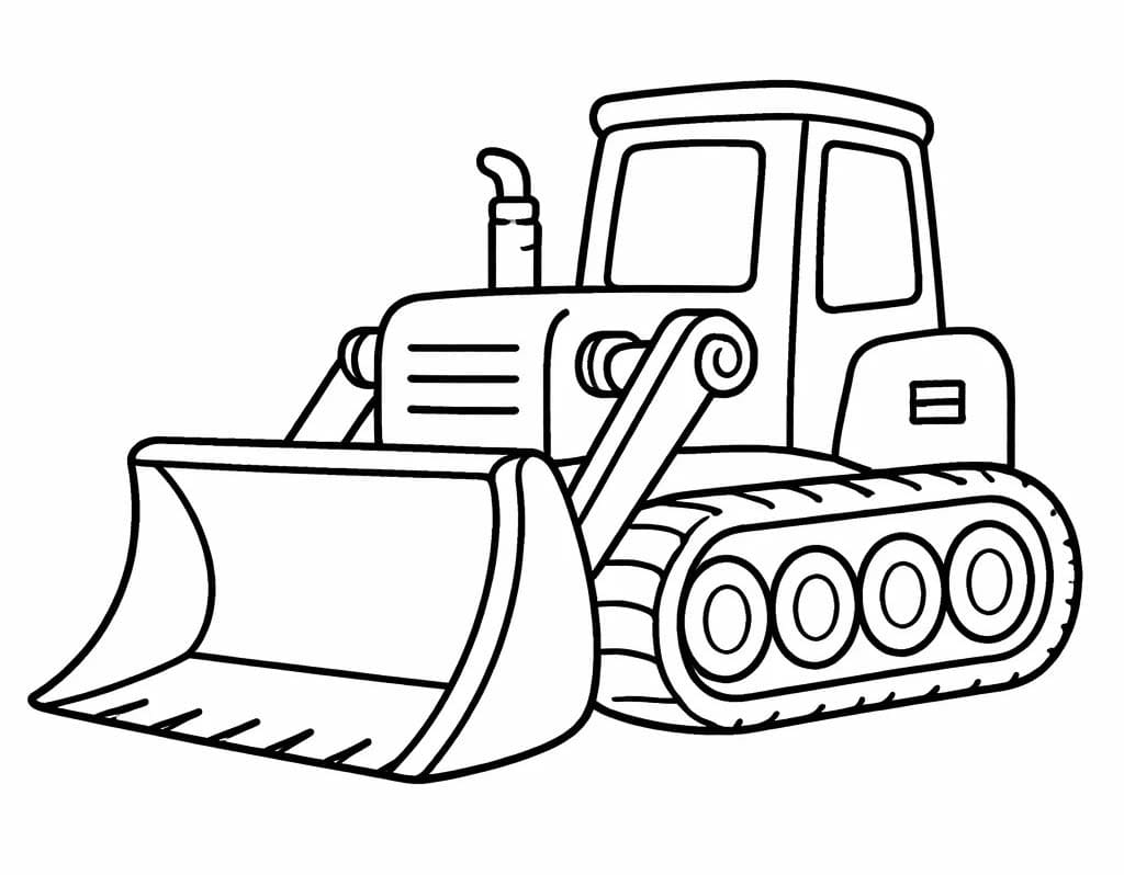 画像 ブルドーザー ぬりえ