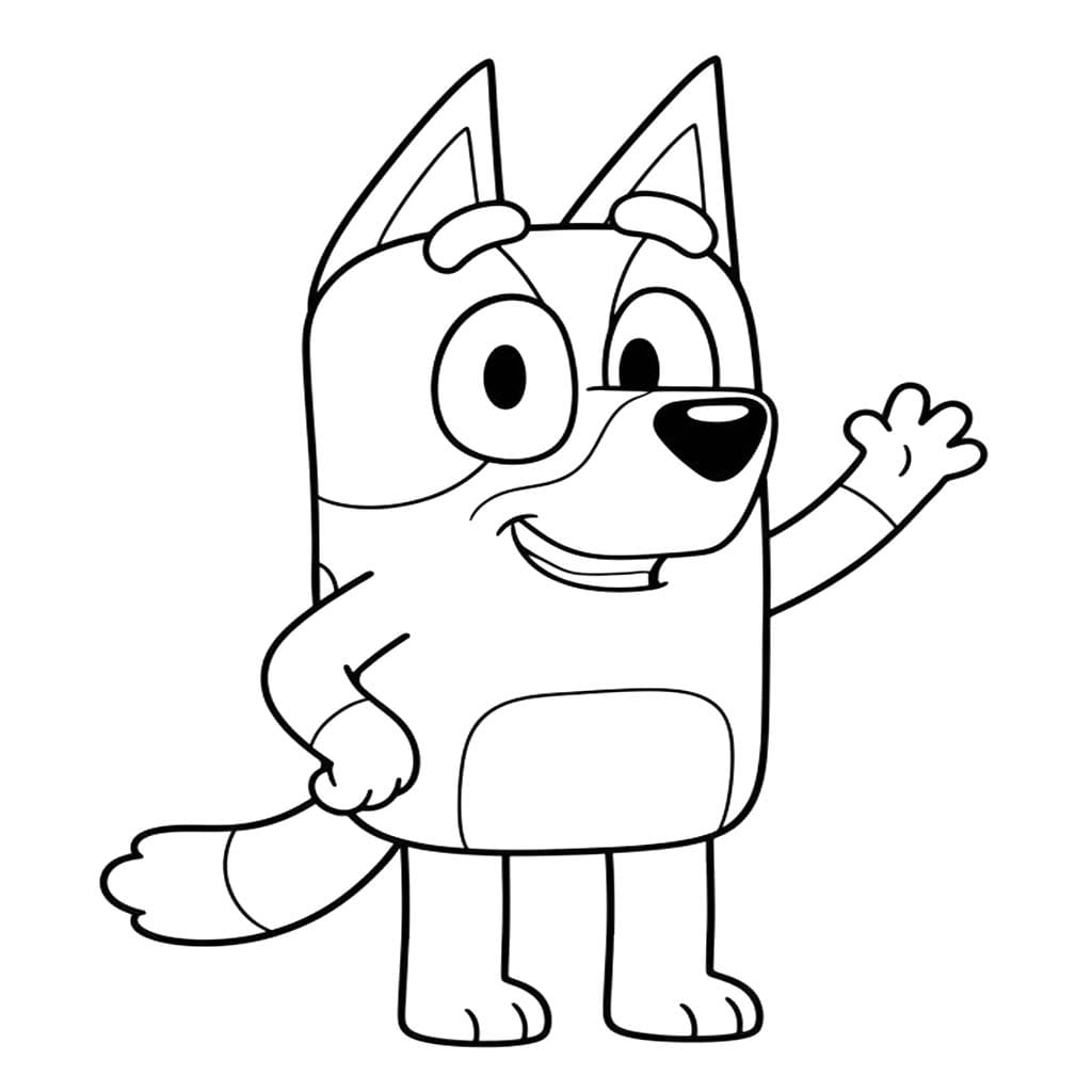 画像 ブルーイ 印刷 ぬりえ