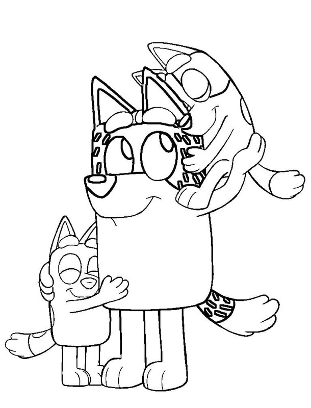 画像 ブルーイ 基本的な ぬりえ