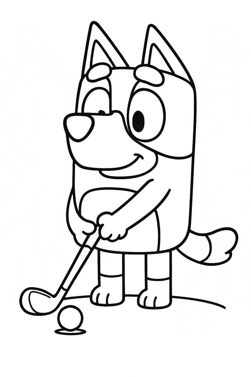 画像 ブルーイ 単純 ぬりえ