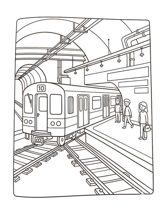 画像 地下鉄 ぬりえ