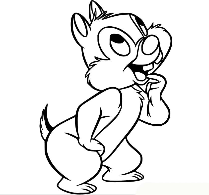 画像 チップとデール 印刷 ぬりえ