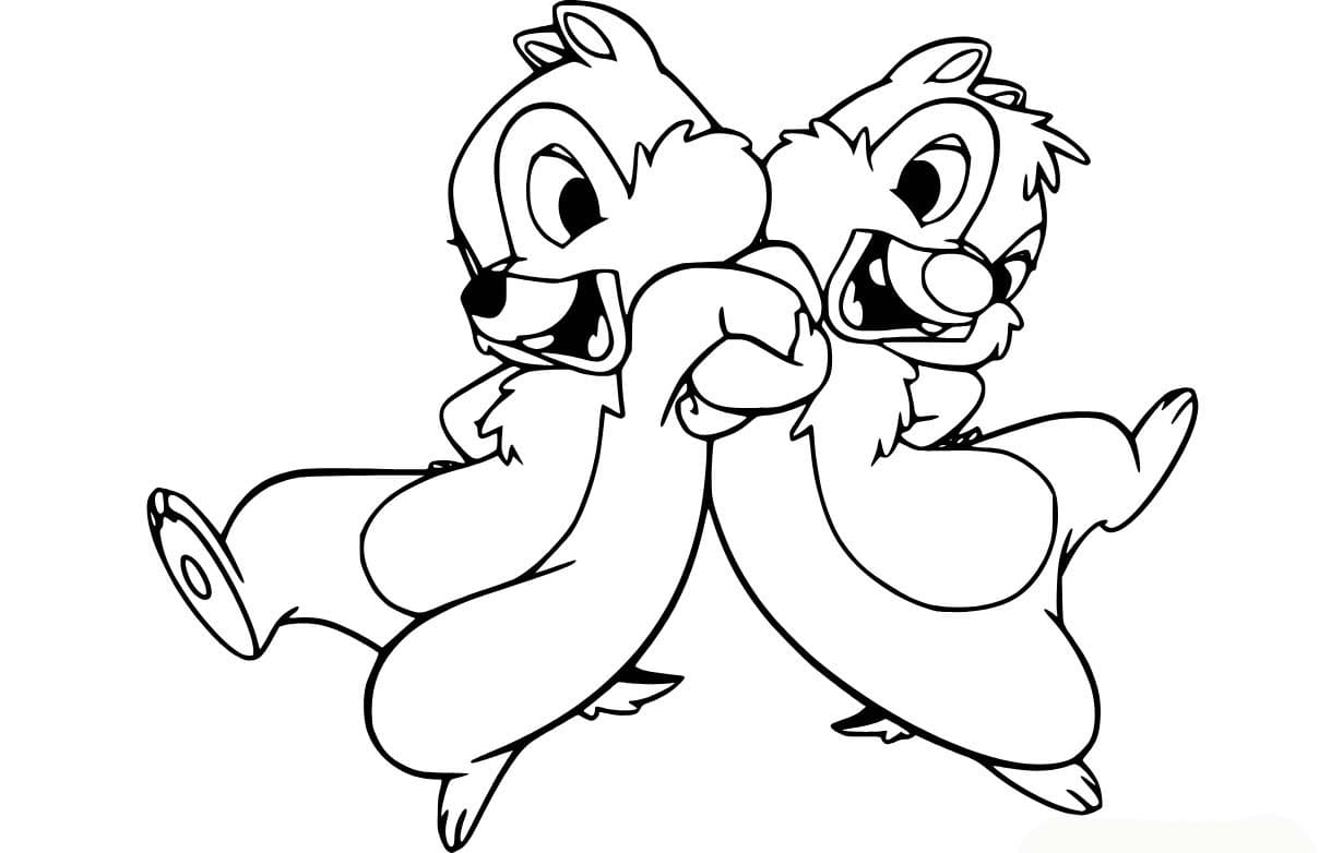 画像 チップとデール 無料で印刷可能 ぬりえ