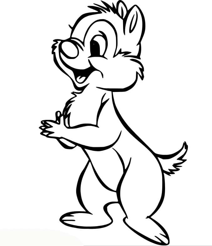 画像 チップとデール 単純 ぬりえ