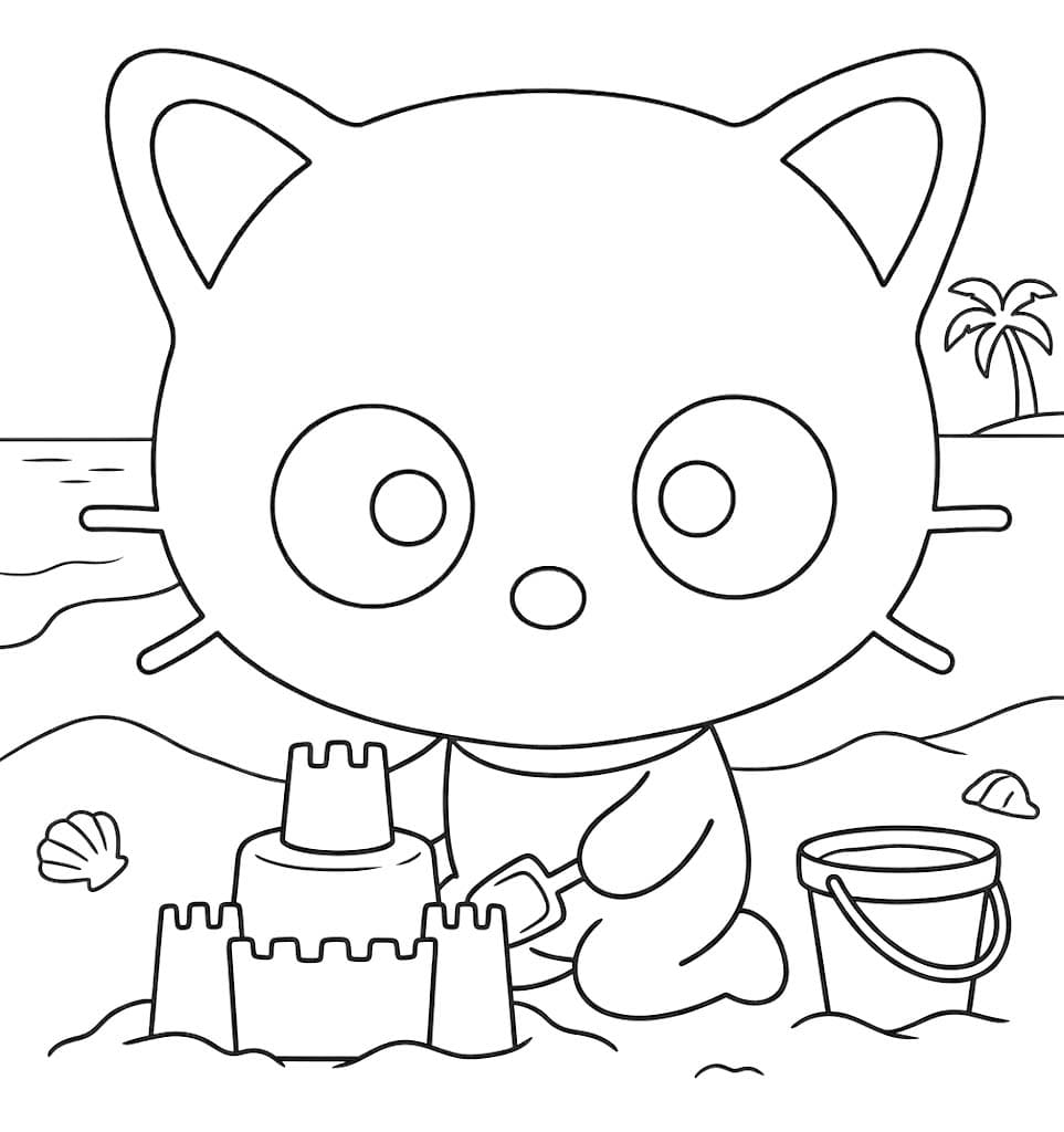 画像 チョコキャット 無料で ぬりえ