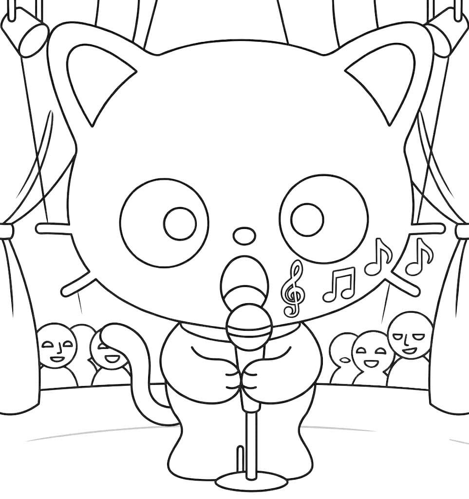 画像 チョコキャット 単純 ぬりえ