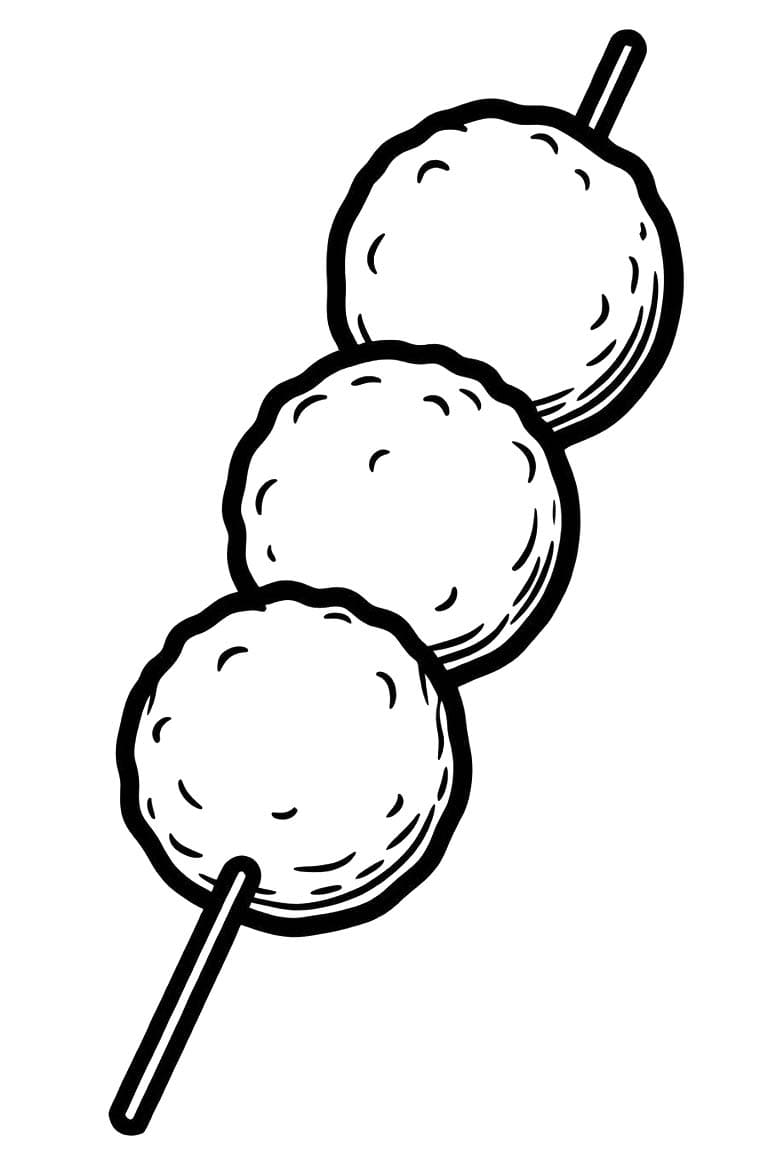 画像 団子 印刷 ぬりえ