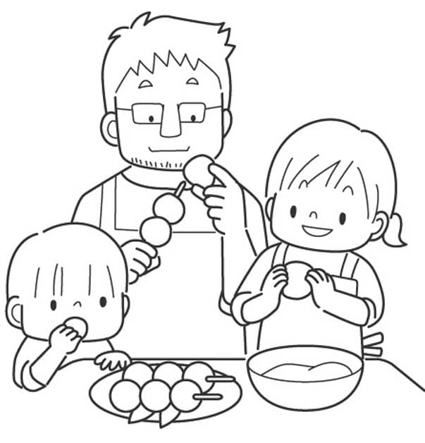 画像 団子 簡単 ぬりえ