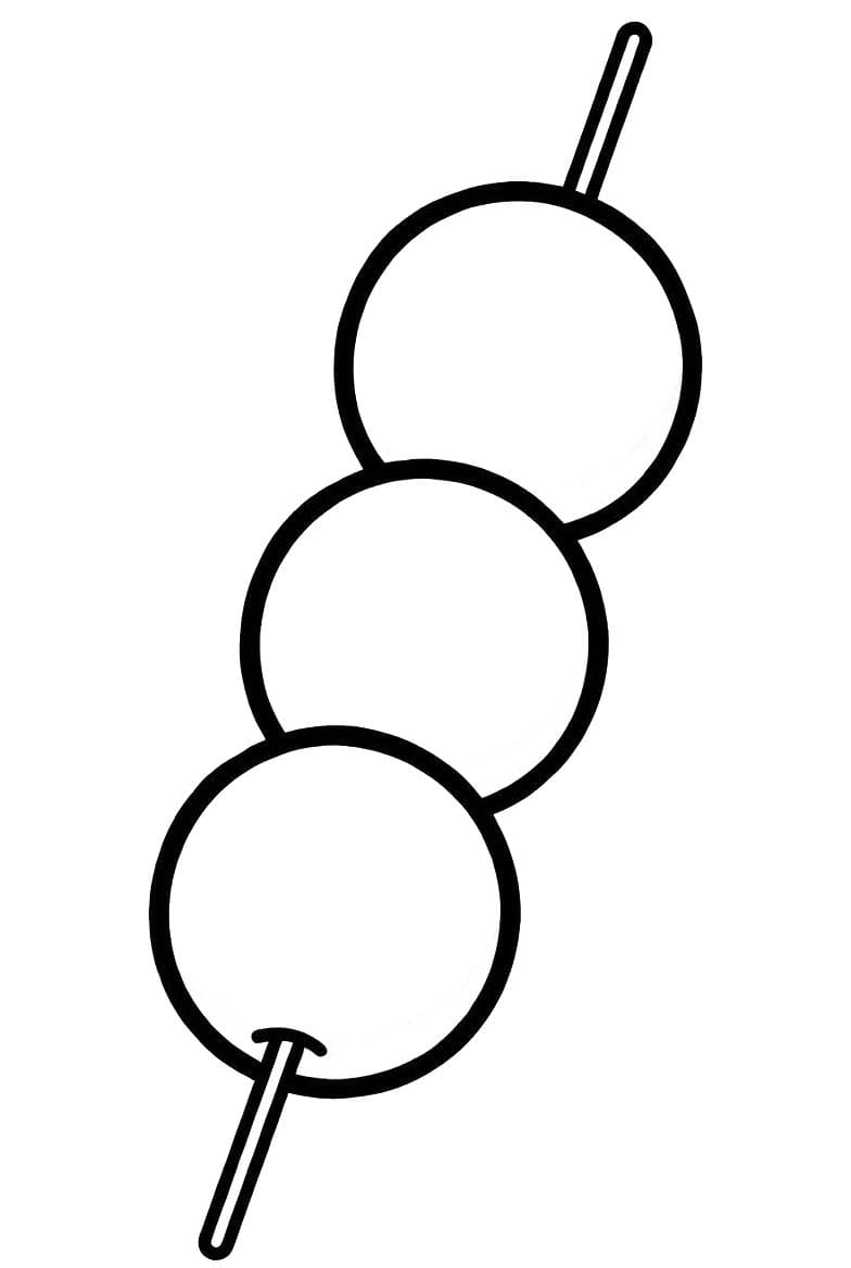 画像 団子 基本的な ぬりえ