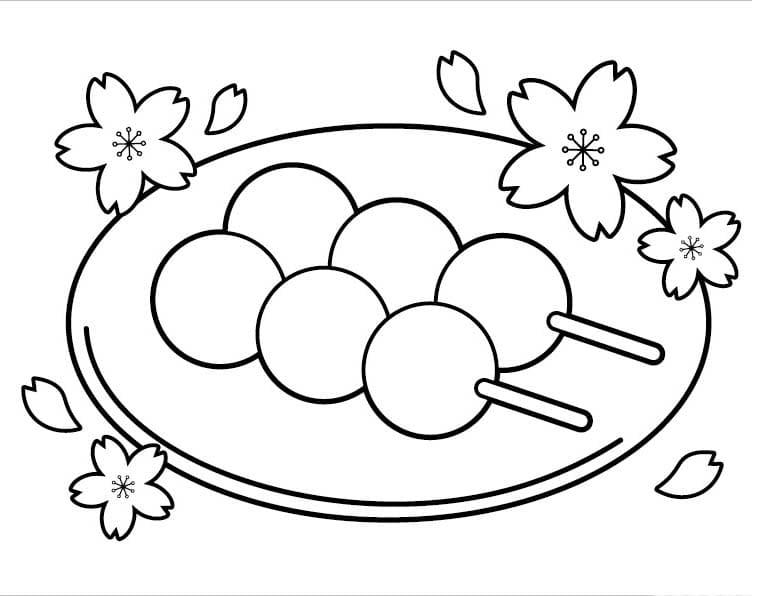 画像 団子 無料で ぬりえ