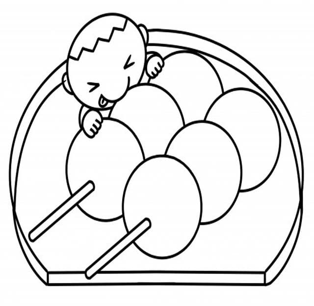 画像 団子 ぬりえ