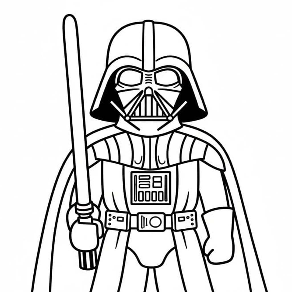 画像 ダース・ベイダー 無料 ぬりえ
