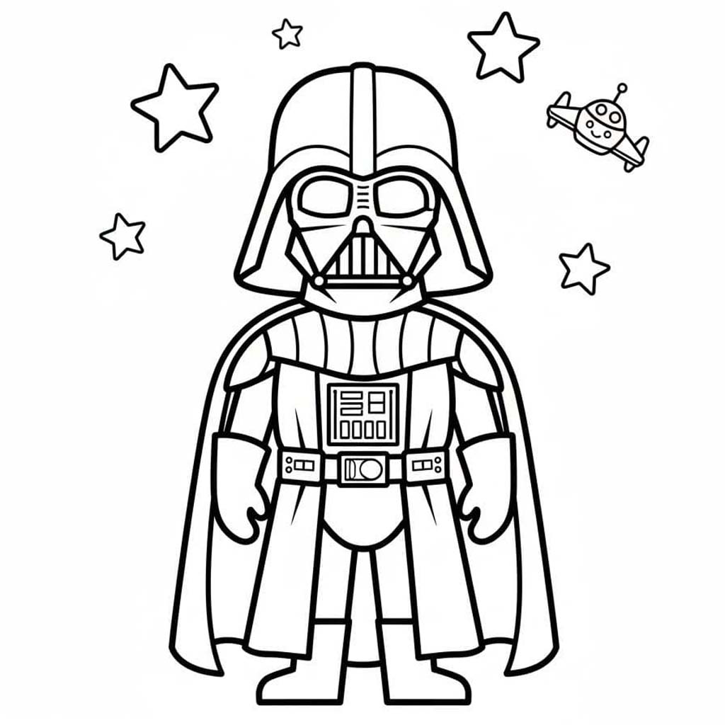 画像 ダース・ベイダー ぬりえ