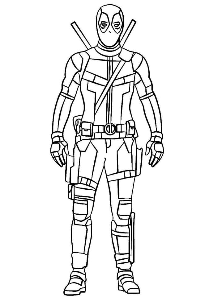 画像 デッドプール 簡単 ぬりえ