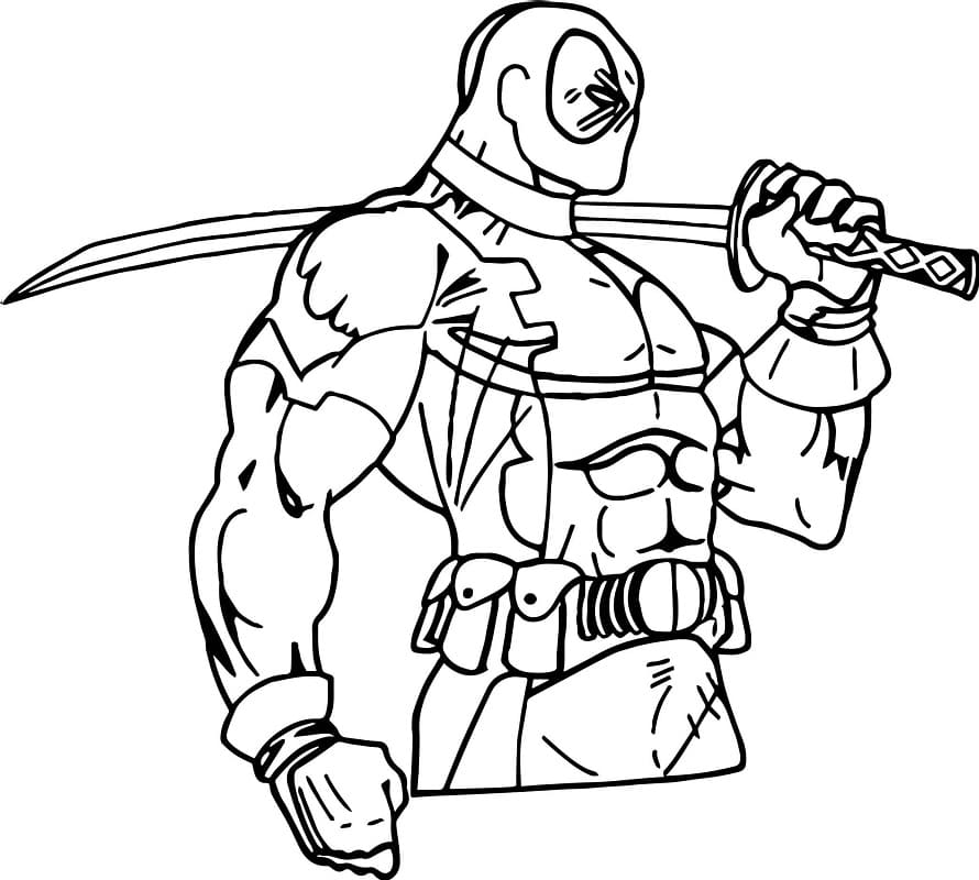 画像 デッドプール 単純 ぬりえ