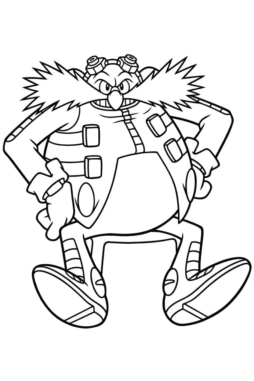 画像 ドクター・エッグマン 無料で ぬりえ