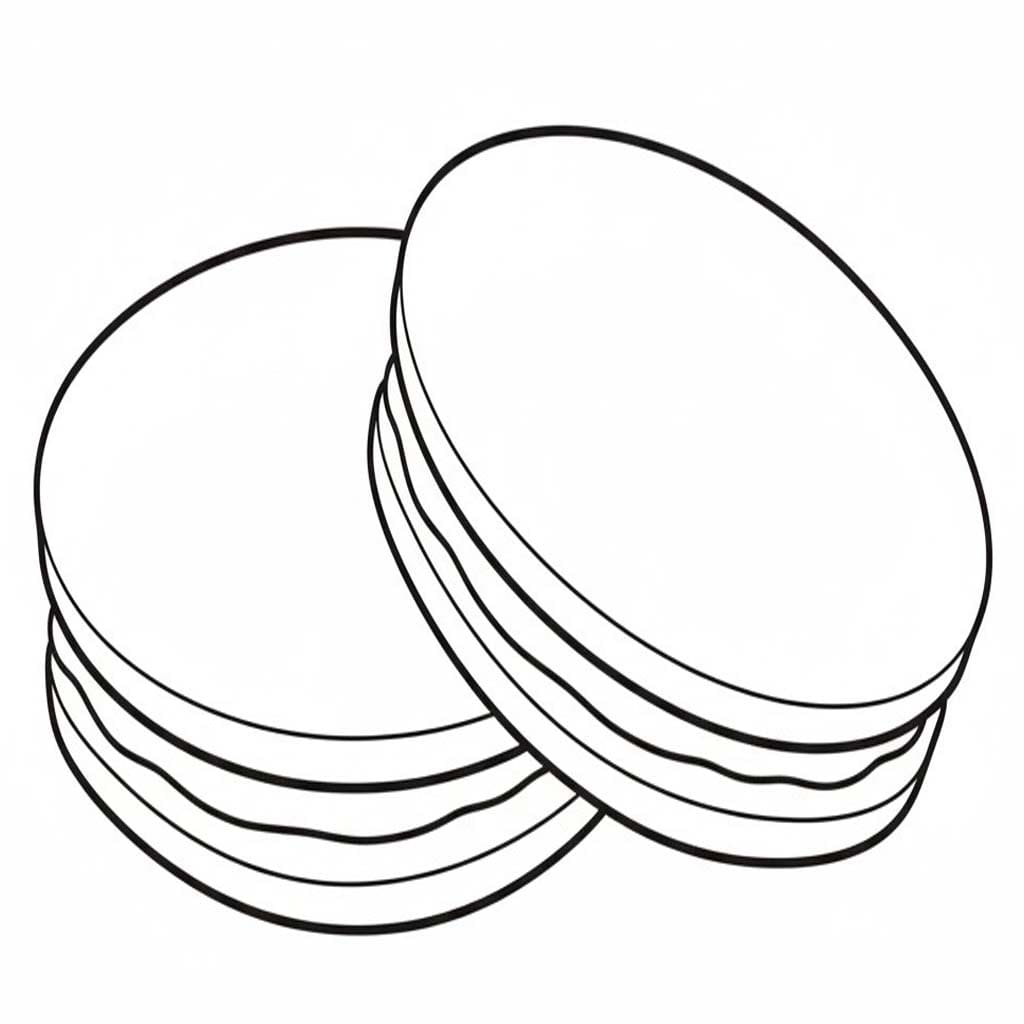 画像 どら焼き 簡単 ぬりえ