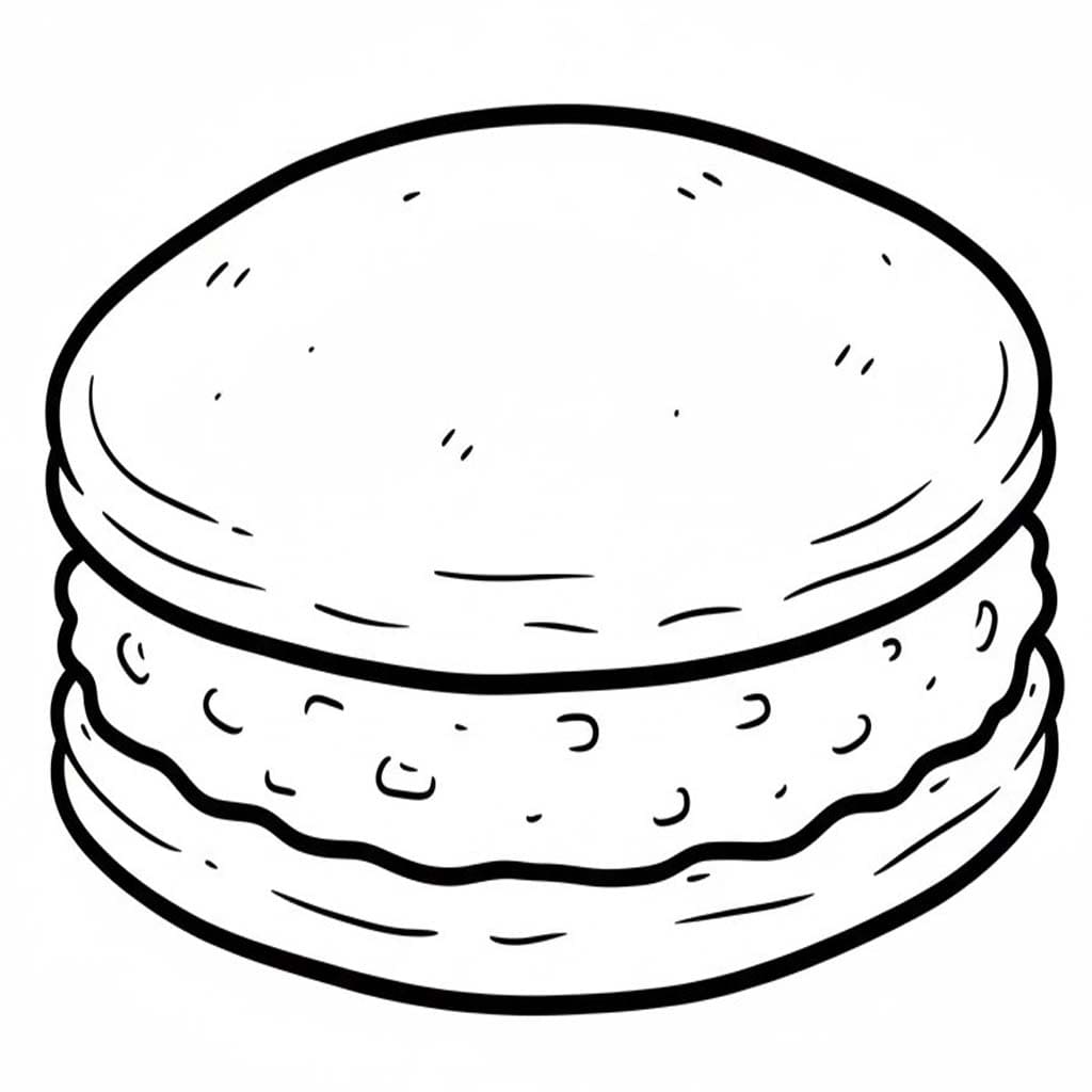 画像 どら焼き 基本的な ぬりえ