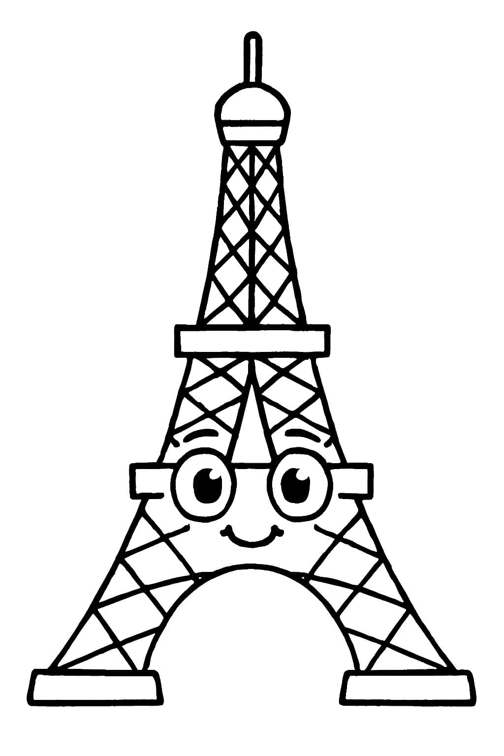 画像 エッフェル塔 無料で印刷可能 ぬりえ