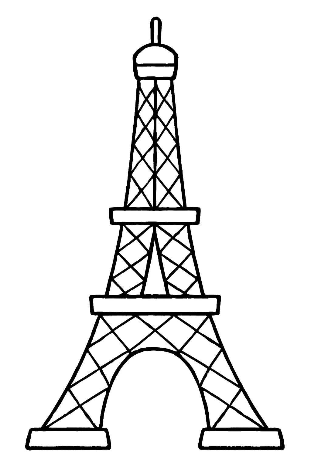 画像 エッフェル塔 無料で ぬりえ
