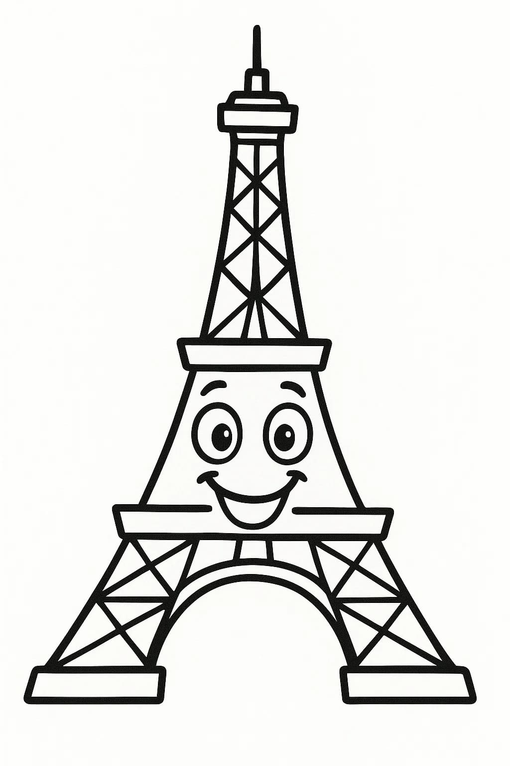 画像 エッフェル塔 ぬりえ