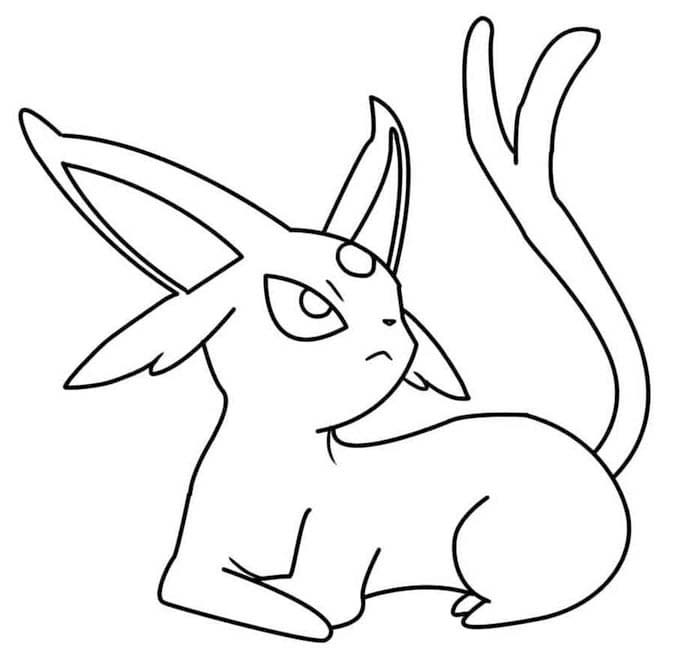 画像 エーフィ 印刷 ぬりえ