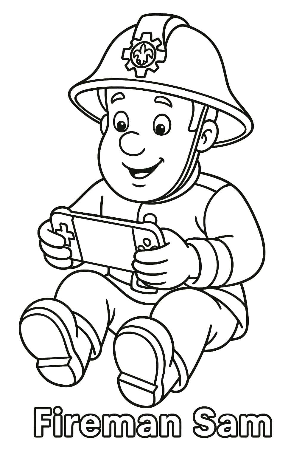 画像 ファイヤーマンサム 無料で ぬりえ