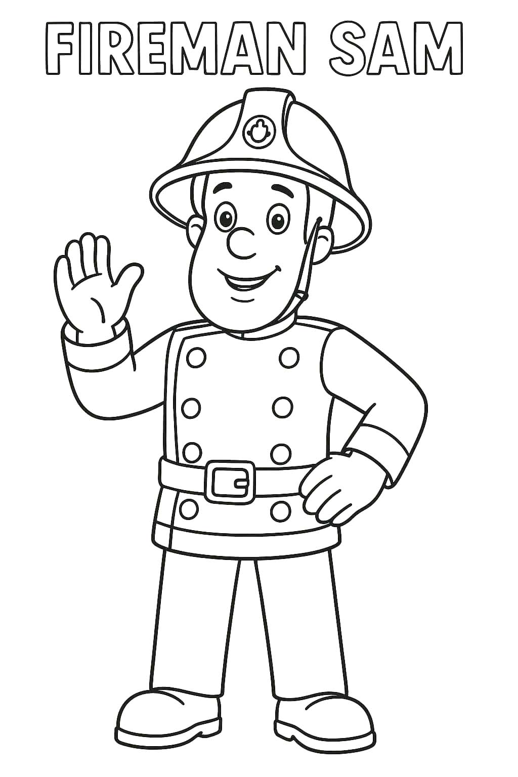 ファイヤーマンサム ぬりえ ぬりえ