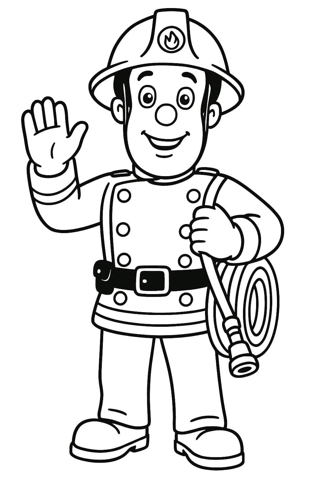 画像 ファイヤーマンサム ぬりえ