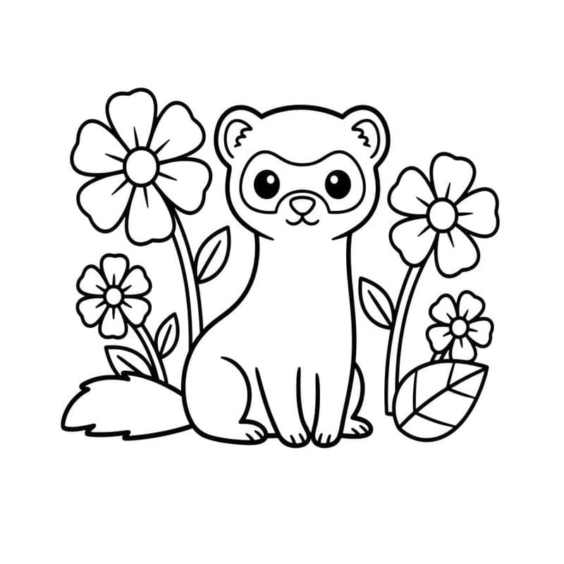 画像 フェレット 印刷可能 ぬりえ