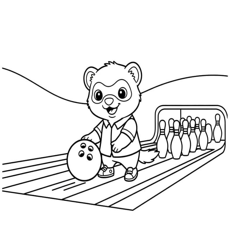画像 フェレット 無料で ぬりえ